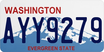 WA license plate AYY9279