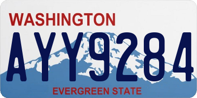 WA license plate AYY9284