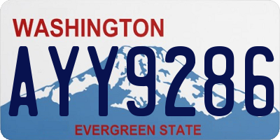 WA license plate AYY9286