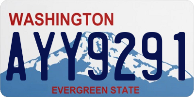 WA license plate AYY9291