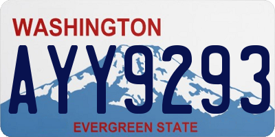 WA license plate AYY9293