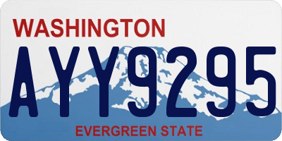 WA license plate AYY9295