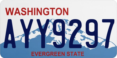 WA license plate AYY9297