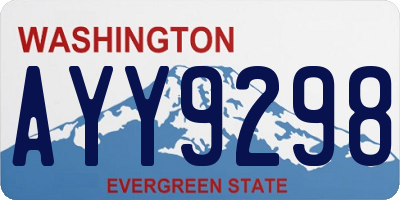 WA license plate AYY9298