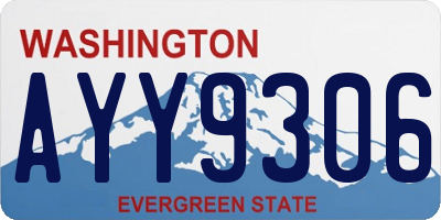 WA license plate AYY9306