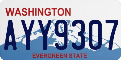 WA license plate AYY9307