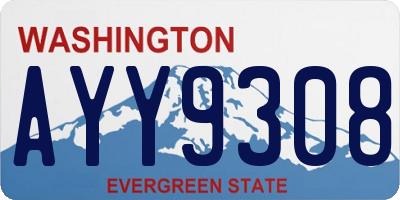 WA license plate AYY9308