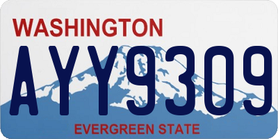 WA license plate AYY9309