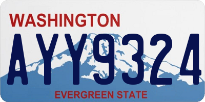 WA license plate AYY9324