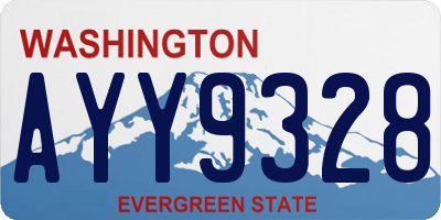 WA license plate AYY9328