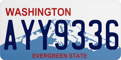 WA license plate AYY9336