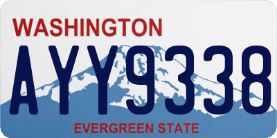 WA license plate AYY9338