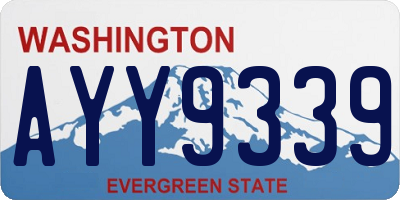 WA license plate AYY9339