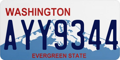 WA license plate AYY9344