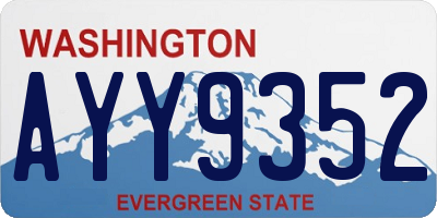 WA license plate AYY9352