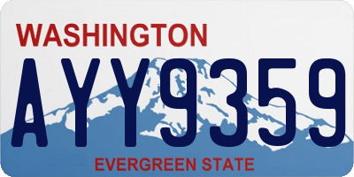 WA license plate AYY9359