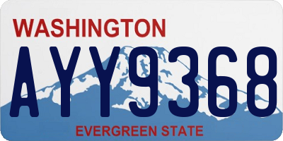 WA license plate AYY9368