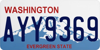 WA license plate AYY9369