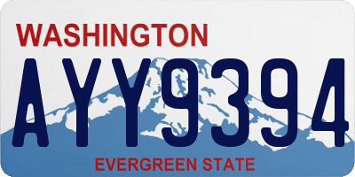 WA license plate AYY9394