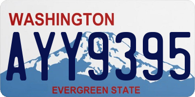 WA license plate AYY9395