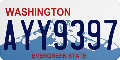 WA license plate AYY9397