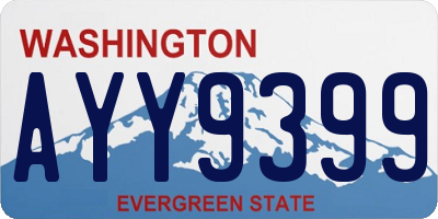 WA license plate AYY9399