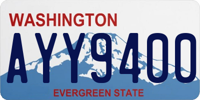 WA license plate AYY9400