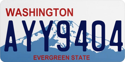 WA license plate AYY9404