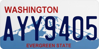 WA license plate AYY9405