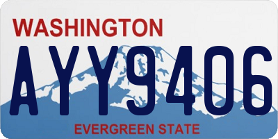 WA license plate AYY9406