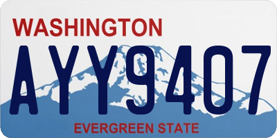 WA license plate AYY9407