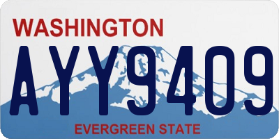 WA license plate AYY9409