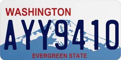 WA license plate AYY9410