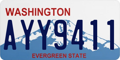 WA license plate AYY9411