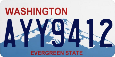 WA license plate AYY9412