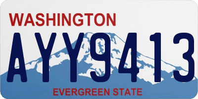 WA license plate AYY9413