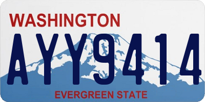 WA license plate AYY9414