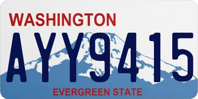 WA license plate AYY9415