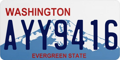 WA license plate AYY9416