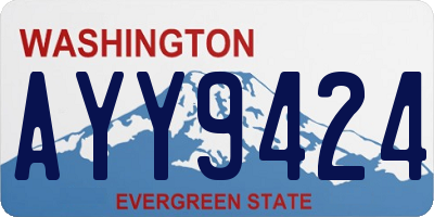 WA license plate AYY9424