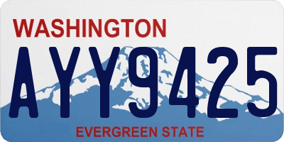 WA license plate AYY9425