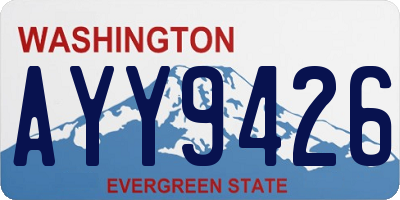 WA license plate AYY9426