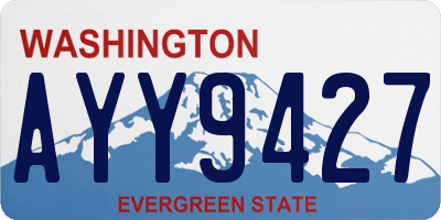 WA license plate AYY9427