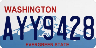 WA license plate AYY9428