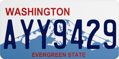 WA license plate AYY9429