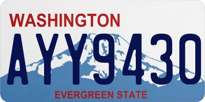 WA license plate AYY9430