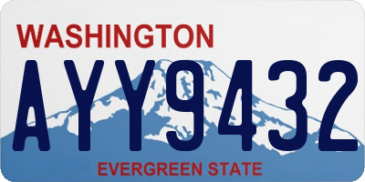 WA license plate AYY9432