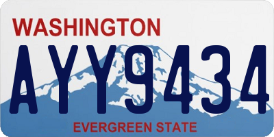 WA license plate AYY9434