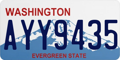 WA license plate AYY9435