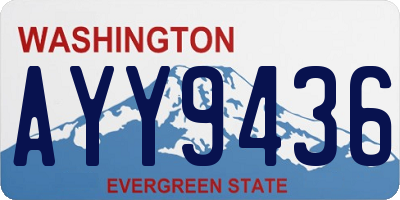 WA license plate AYY9436